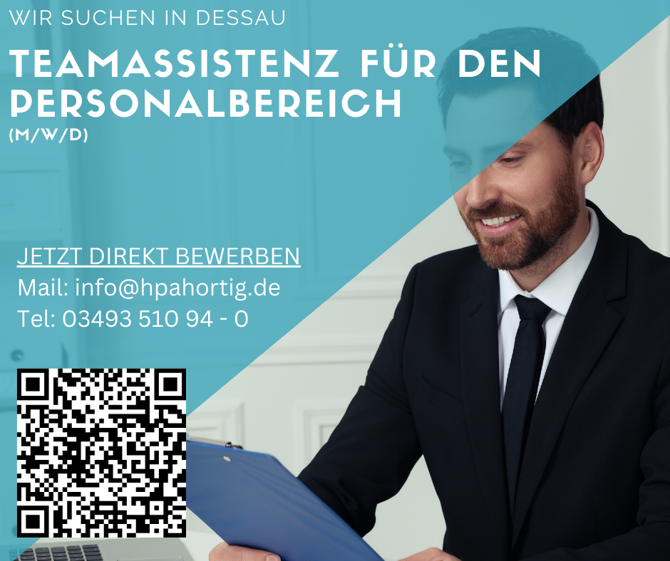 Teamassistenz (m/w/d) in Dessau gesucht