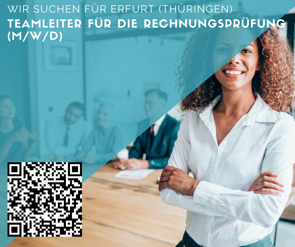 Teamleiter (m/w/d) für die Abteilung Rechnungsprüfung in Erfurt (Thüringen) gesucht 