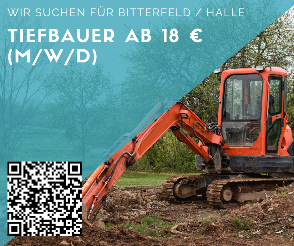 Tiefbauer (m/w/d) für Halle-Bitterfeld - ab 18 €