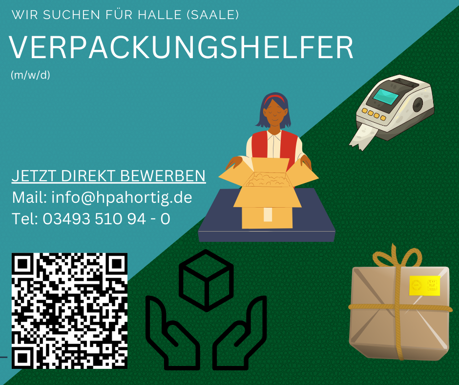Verpackungshelfer (m/w/d) in Halle (Saale) gesucht 