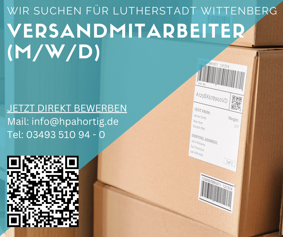 Versandmitarbeiter (m/w/d) für Lutherstadt Wittenberg gesucht 