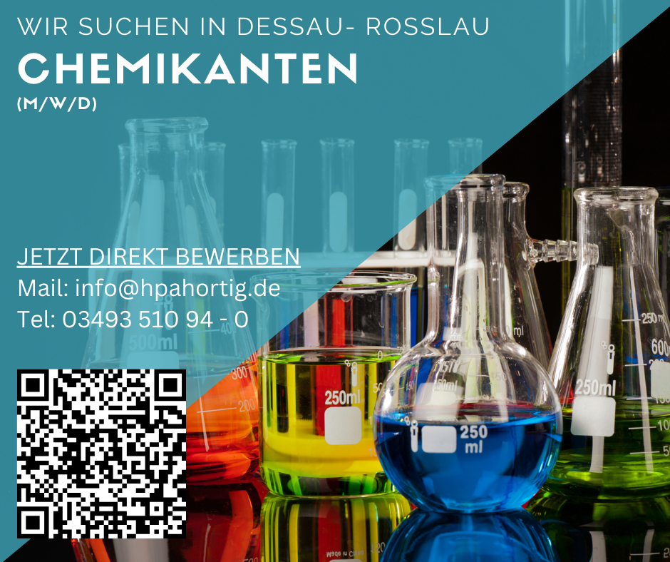 Chemikanten (m/w/d) in Dessau gesucht 
