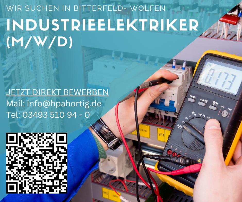 Industrieelektriker (m/w/d) für Bitterfeld- Wolfen gesucht 