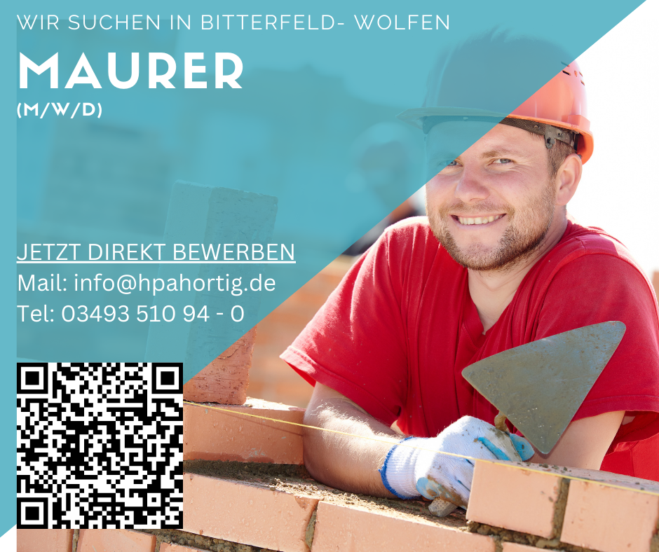 Maurer (m/w/d) für Bitterfeld- Wolfen gesucht  