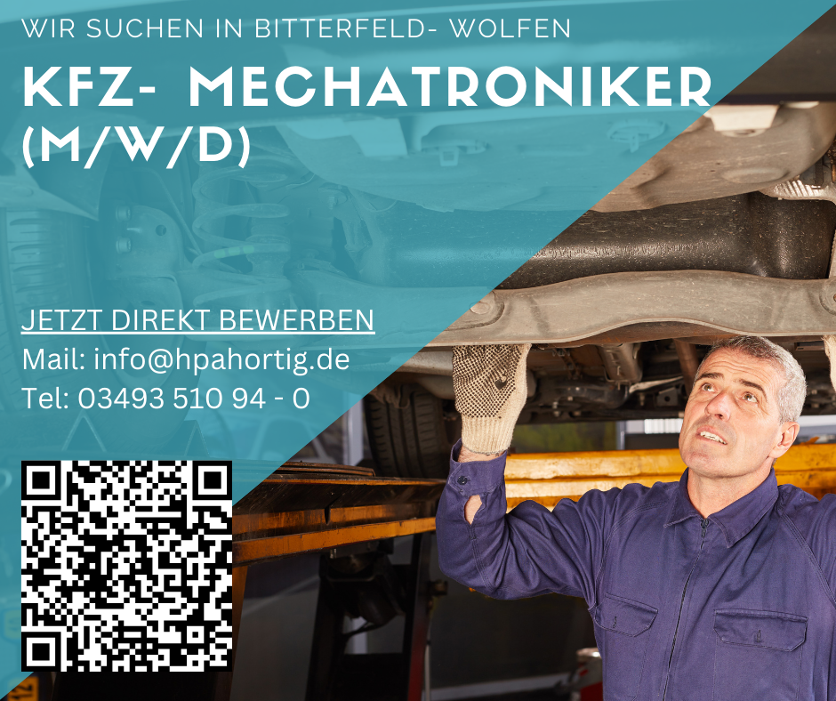 KFZ- Mechatroniker (m/w/d) für Bitterfeld- Wolfen gesucht 