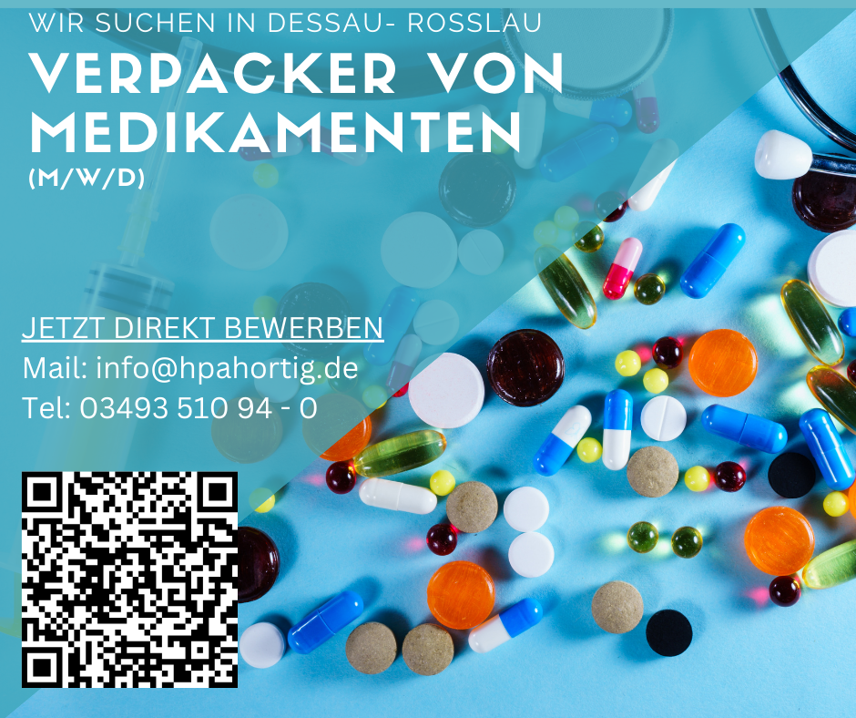 Verpacker (m/w/d) von Medikamenten in Dessau- Roßlau gesucht 