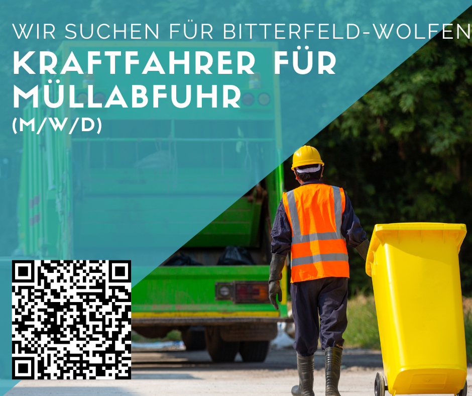 Kraftfahrer/in für die Müllabfuhr in Bitterfeld- Wolfen gesucht  