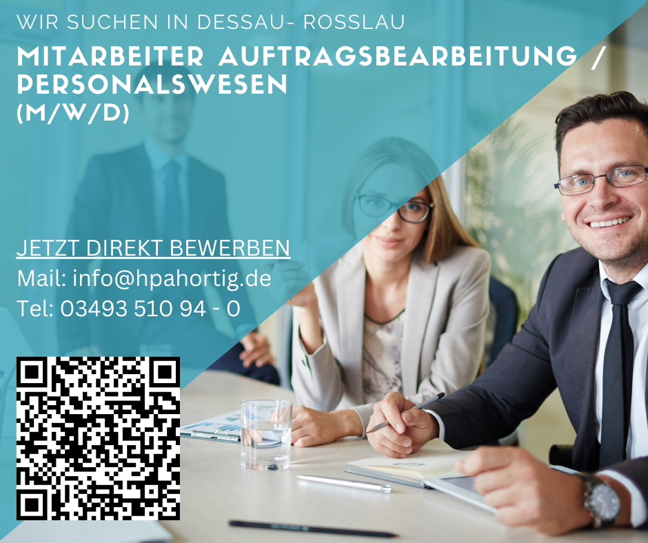 Mitarbeiter Auftragsbearbeitung / Personalwesen  (m/w/d) in Dessau gesucht 