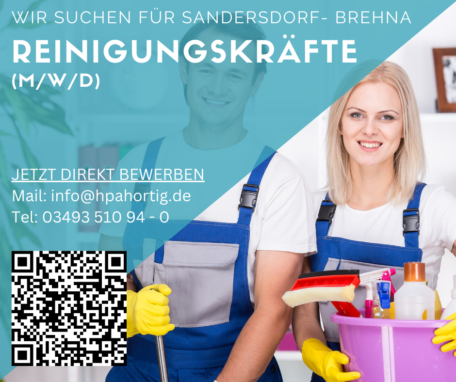 Reinigungskräfte (m/w/d) für Sandersdorf- Brehna gesucht 