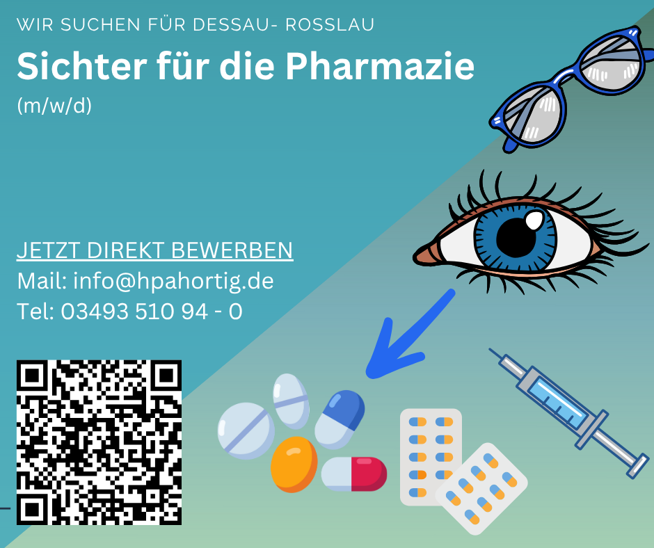 Sichter (m/w/d) für die Pharmazie gesucht 
